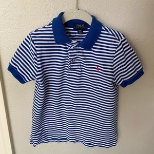 Ralph Lauren Striped Blue Short Sleeve